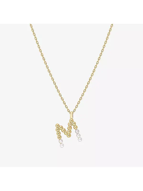 Ожерелье с инициалами из культивированного жемчуга Bearfruit Jewelry, m