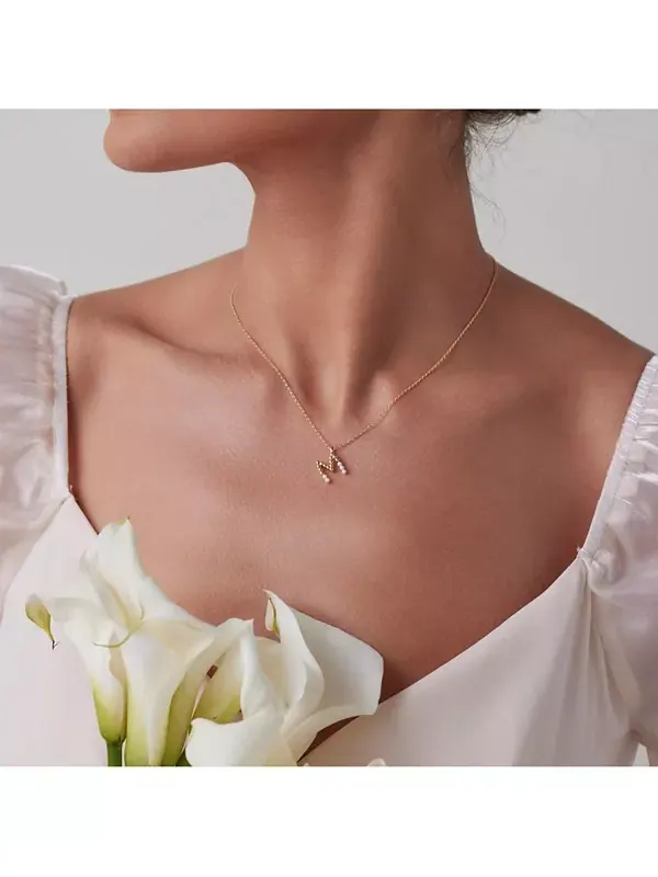 Ожерелье с инициалами из культивированного жемчуга Bearfruit Jewelry, m — изображение 3 из 3