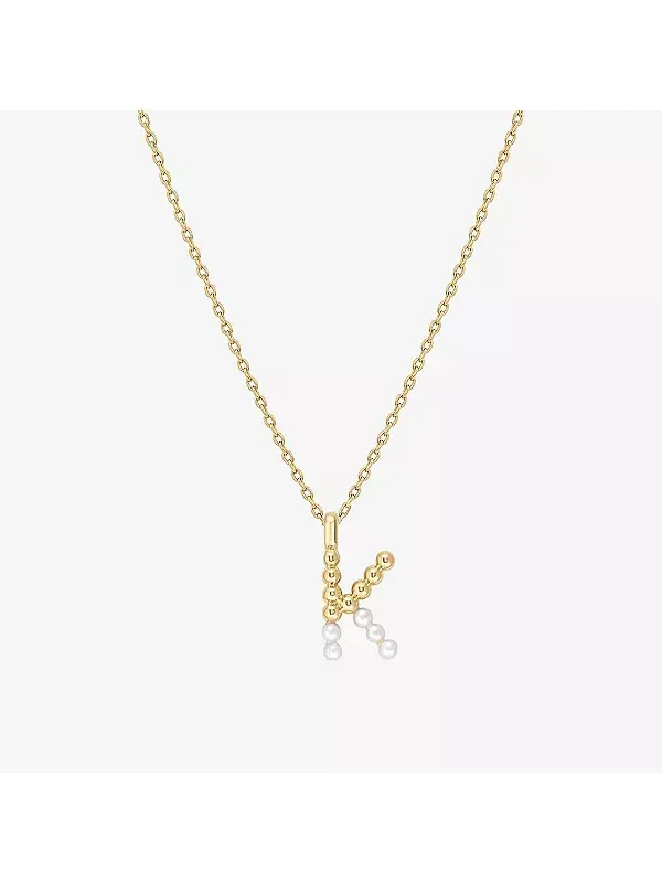 Ожерелье с инициалами из культивированного жемчуга Bearfruit Jewelry, k