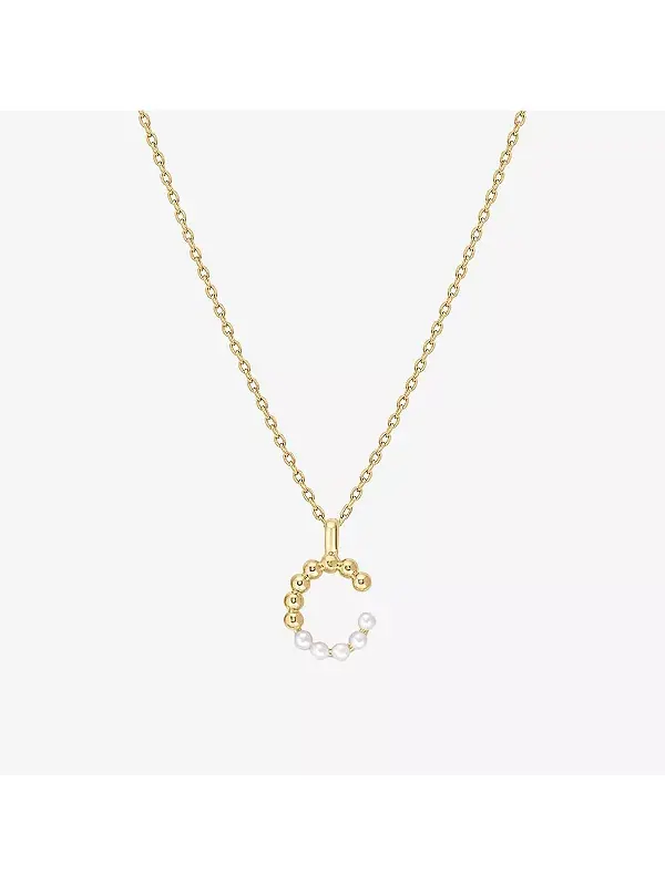 Ожерелье с инициалами из культивированного жемчуга Bearfruit Jewelry, c