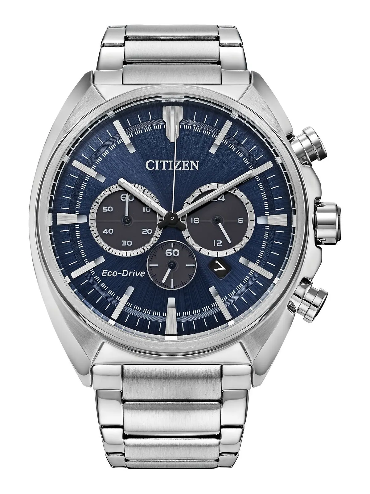 Мужские часы с хронографом Eco Drive Sport с браслетом из нержавеющей стали, 45 мм Citizen — изображение 1 из 3