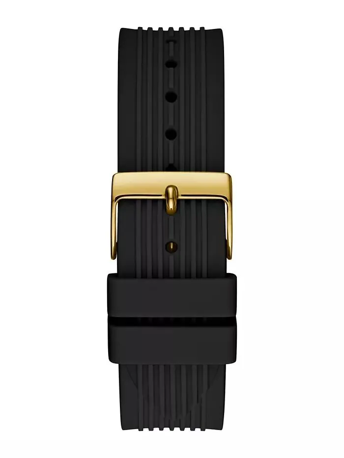 Часы унисекс с черным силиконовым ремешком 39 мм GUESS — изображение 3 из 5