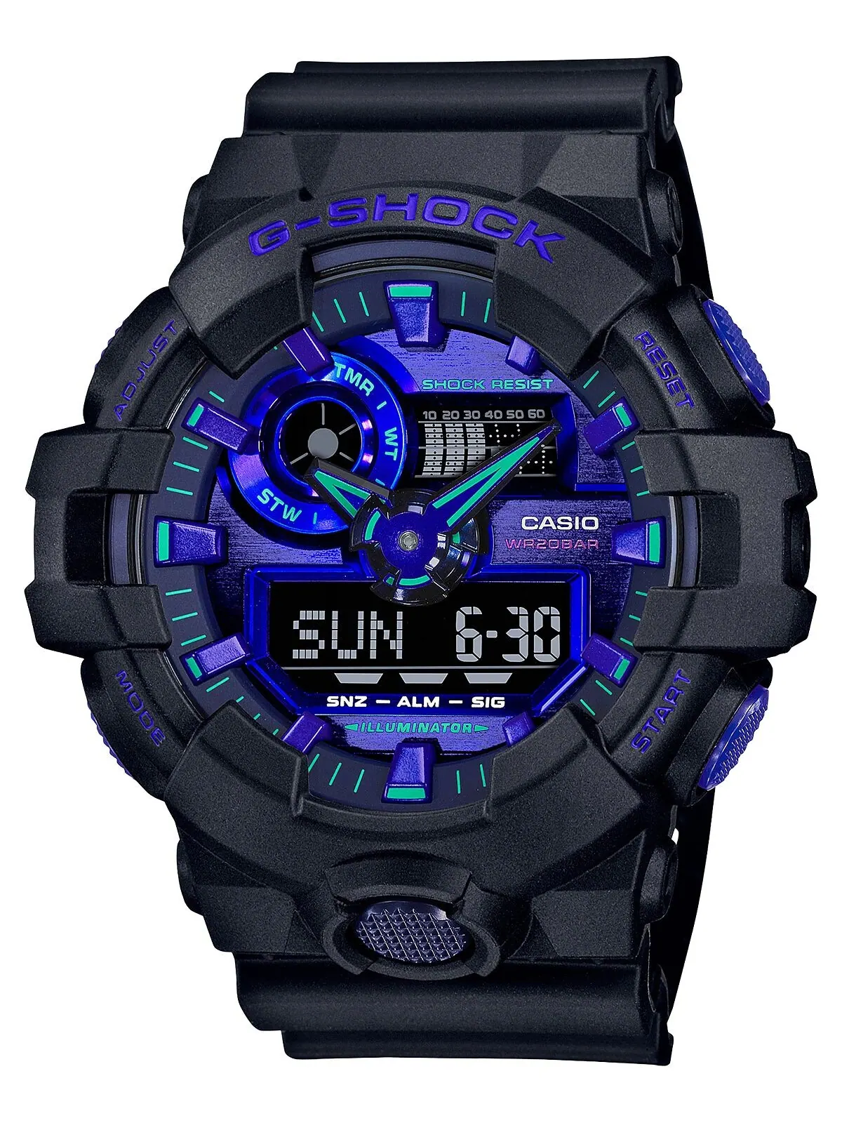 Мужские часы с черным полимерным ремешком, 53,4 мм G-Shock