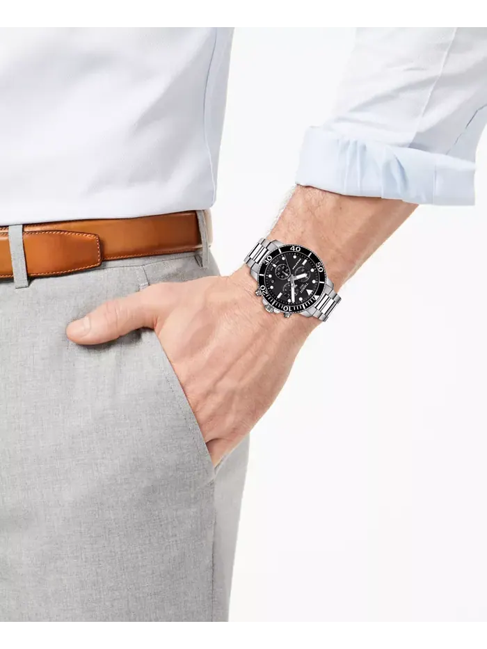 Мужские часы для дайвинга Swiss Chronograph Seastar 1000 с браслетом из нержавеющей стали, 45.5 мм — изображение 2 из 5