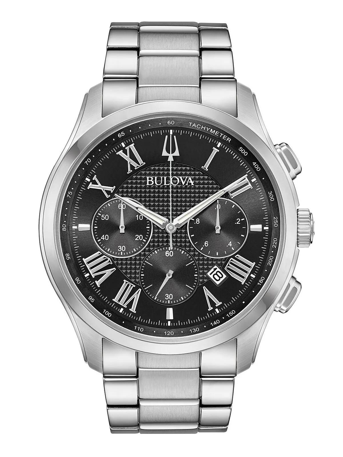 Мужские часы-хронограф Wilton с браслетом из нержавеющей стали 46,5 мм Bulova — изображение 1 из 5, оттенок нет цвета
