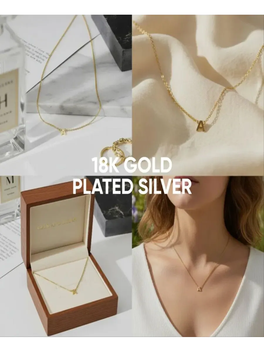Кулон с инициалом Inez Initial Necklace Oak & Luna, Letter M — изображение 4 из 5