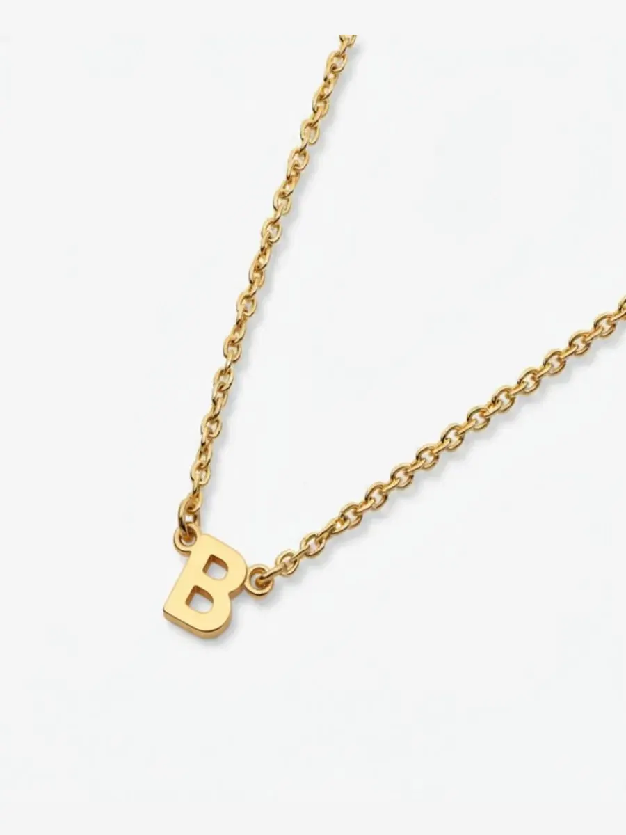 Колье с подвеской-буквой Inez Initial Necklace Oak & Luna, Letter B