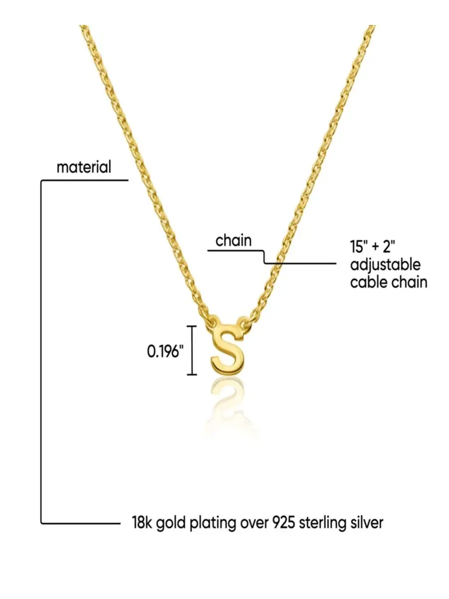 Колье с подвеской-буквой Inez Initial Necklace Oak & Luna, Letter B — изображение 2 из 5