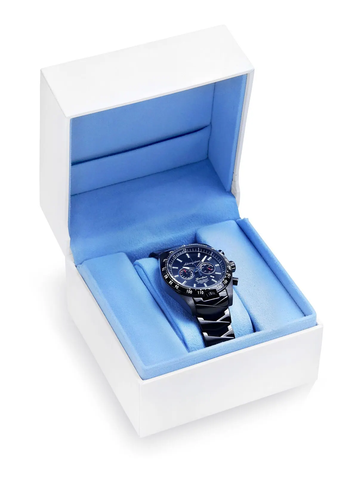 Женские многофункциональные черные часы-браслет Jordan Chronograph из нержавеющей стали, 40 мм — изображение 4 из 5