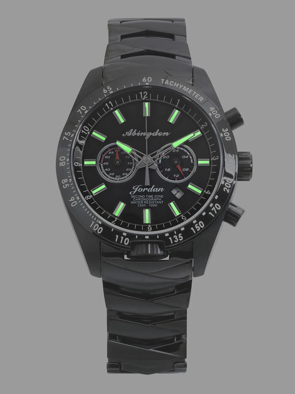 Женские многофункциональные черные часы-браслет Jordan Chronograph из нержавеющей стали, 40 мм — изображение 5 из 5