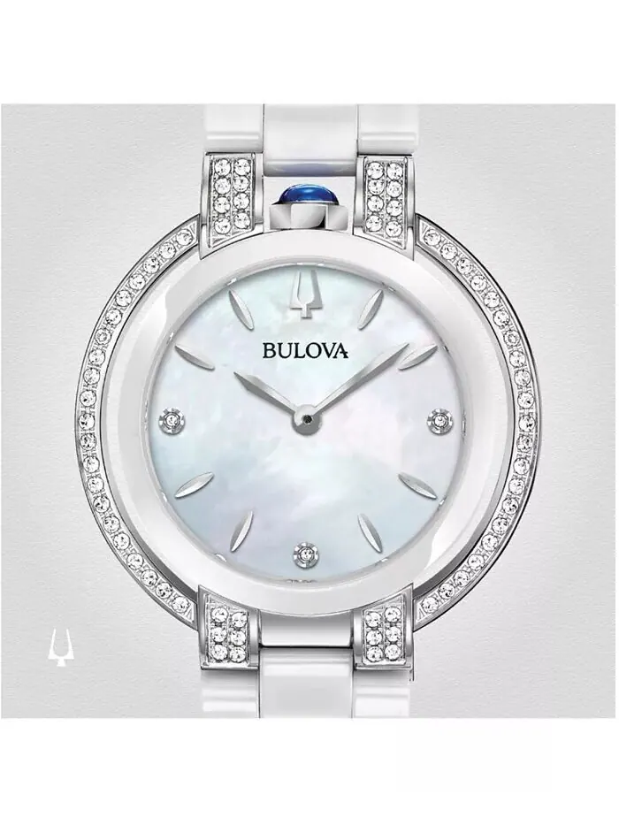 Женские часы Rubaiyat Diamond (1/3 карата t.w.) из нержавеющей стали и белой керамики с браслетом — изображение 3 из 8