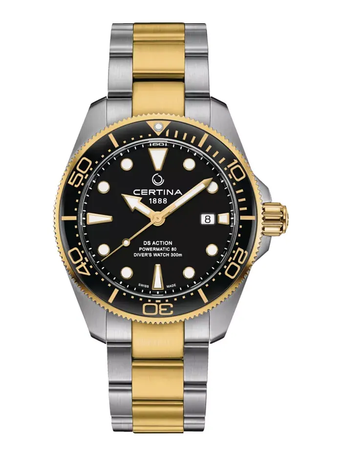 Мужские автоматические часы Swiss Automatic DS Action Diver с двухцветным браслетом из нержавеющей — изображение 1 из 5