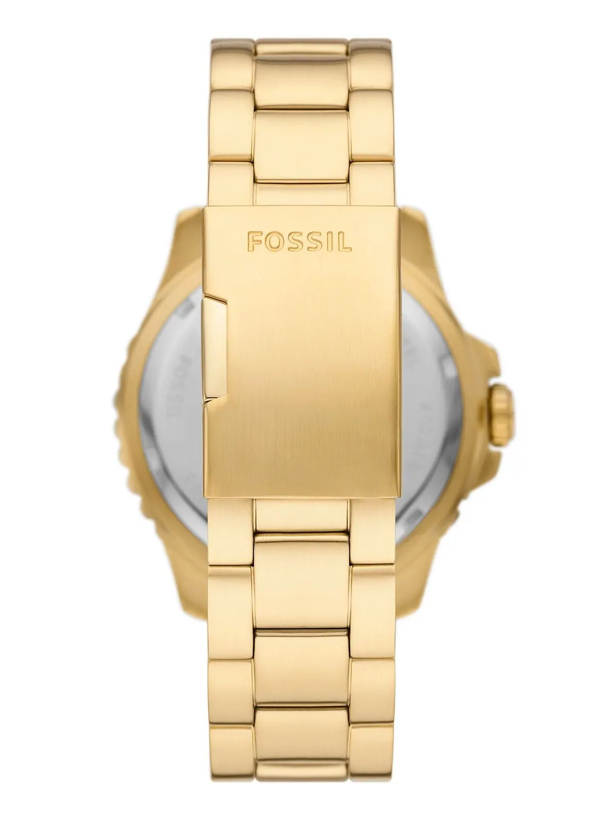 Мужские часы Fossil Blue GMT золотого тона из нержавеющей стали, 46 мм — изображение 3 из 4, оттенок золотистый
