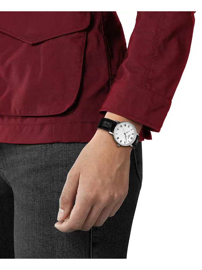 Женские часы Swiss Everytime с черным кожаным ремешком, 34 мм Tissot — изображение 5 из 5