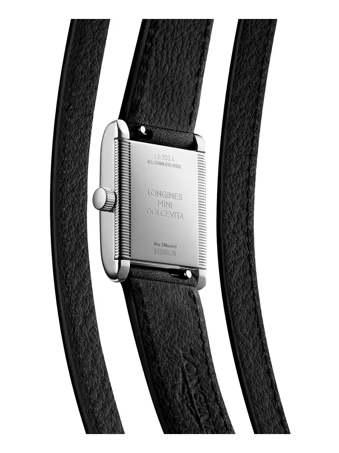 Женские часы Swiss Mini Dolcevita с черным кожаным ремешком в три ряда, 29 мм Longines — изображение 3 из 3