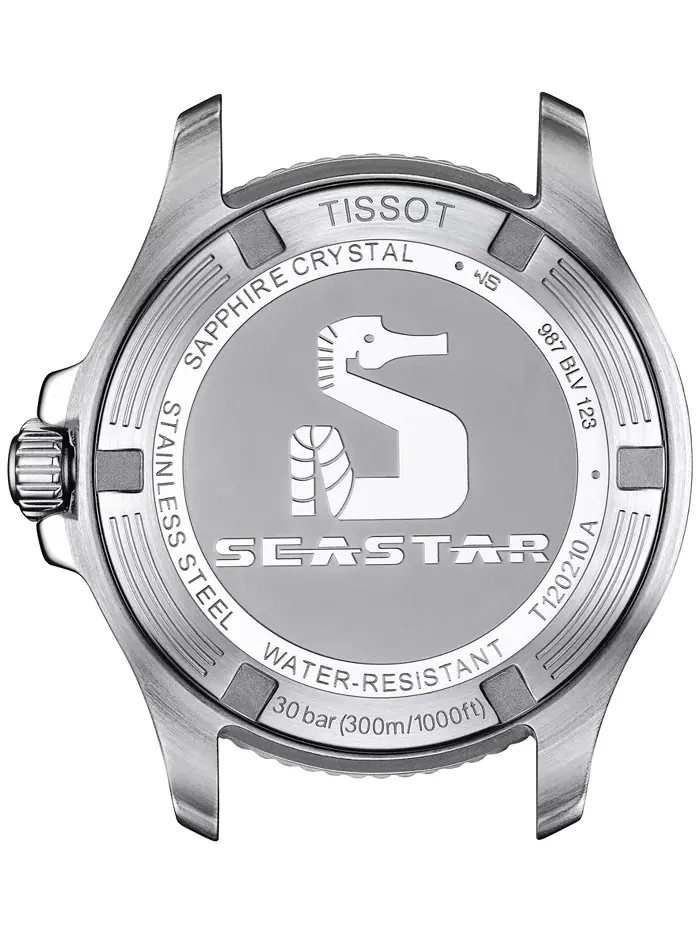 Женские часы Swiss Seastar 1000 с двухцветным браслетом из нержавеющей стали, 36 мм Tissot — изображение 3 из 5