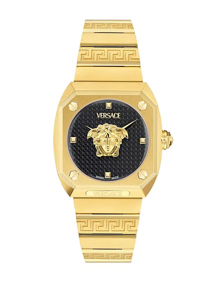 Женские часы-браслет Swiss Medusa Antares Gold Ion Plated 35mm Versace — изображение 1 из 3