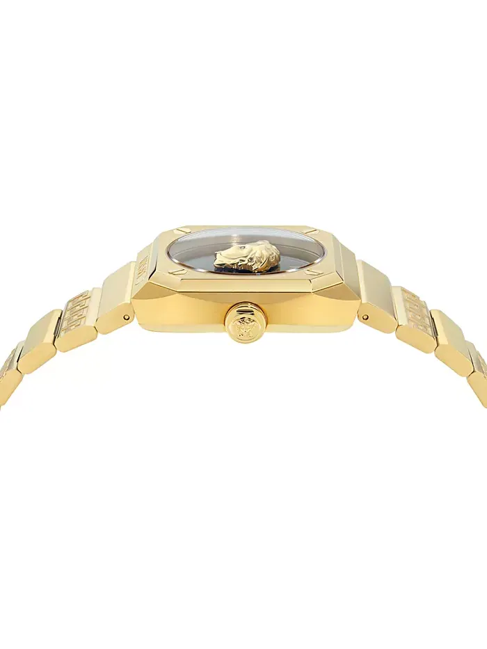 Женские часы-браслет Swiss Medusa Antares Gold Ion Plated 35mm Versace — изображение 2 из 3