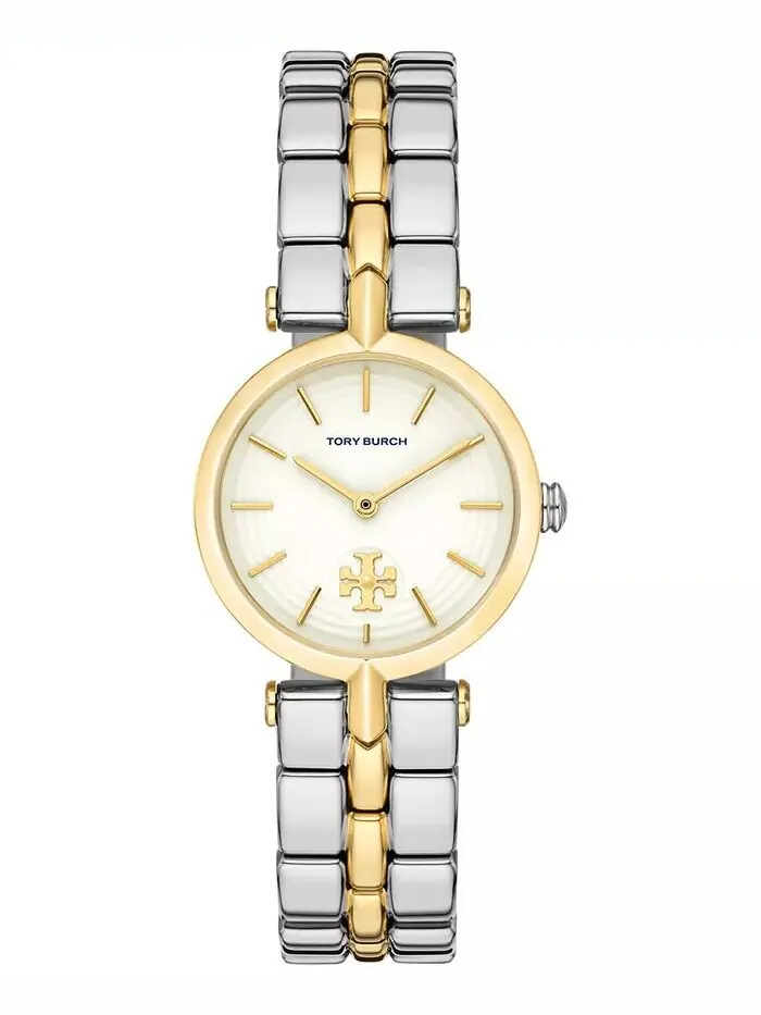 Женские двухцветные часы Kira с браслетом из нержавеющей стали, 30 мм Tory Burch