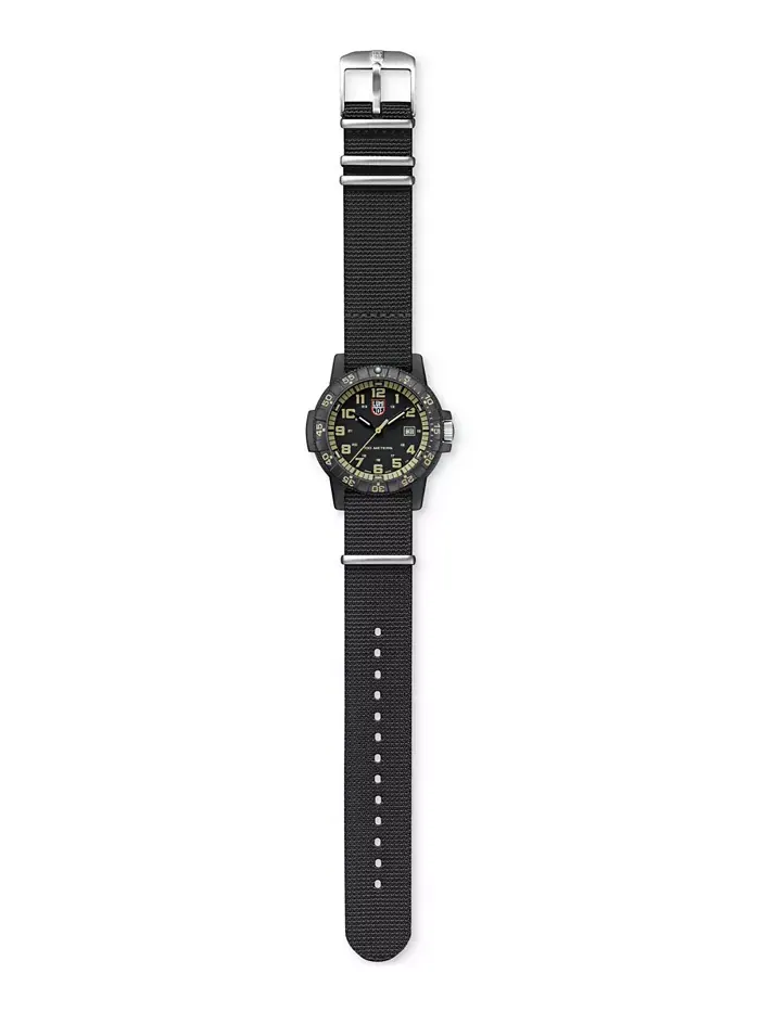 Мужские часы Swiss Leatherback Sea Turtle Giant Dive с черным ремешком NATO, 44 мм Luminox — изображение 3 из 5
