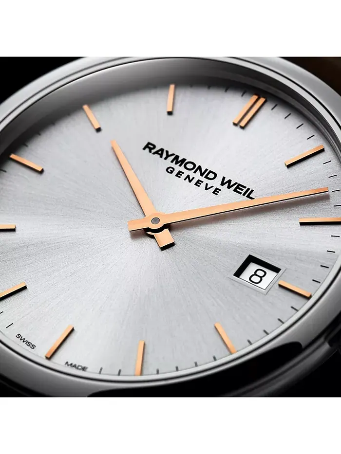 Мужские наручные часы Swiss Toccata с коричневым кожаным ремешком, 39 мм Raymond Weil — изображение 5 из 8
