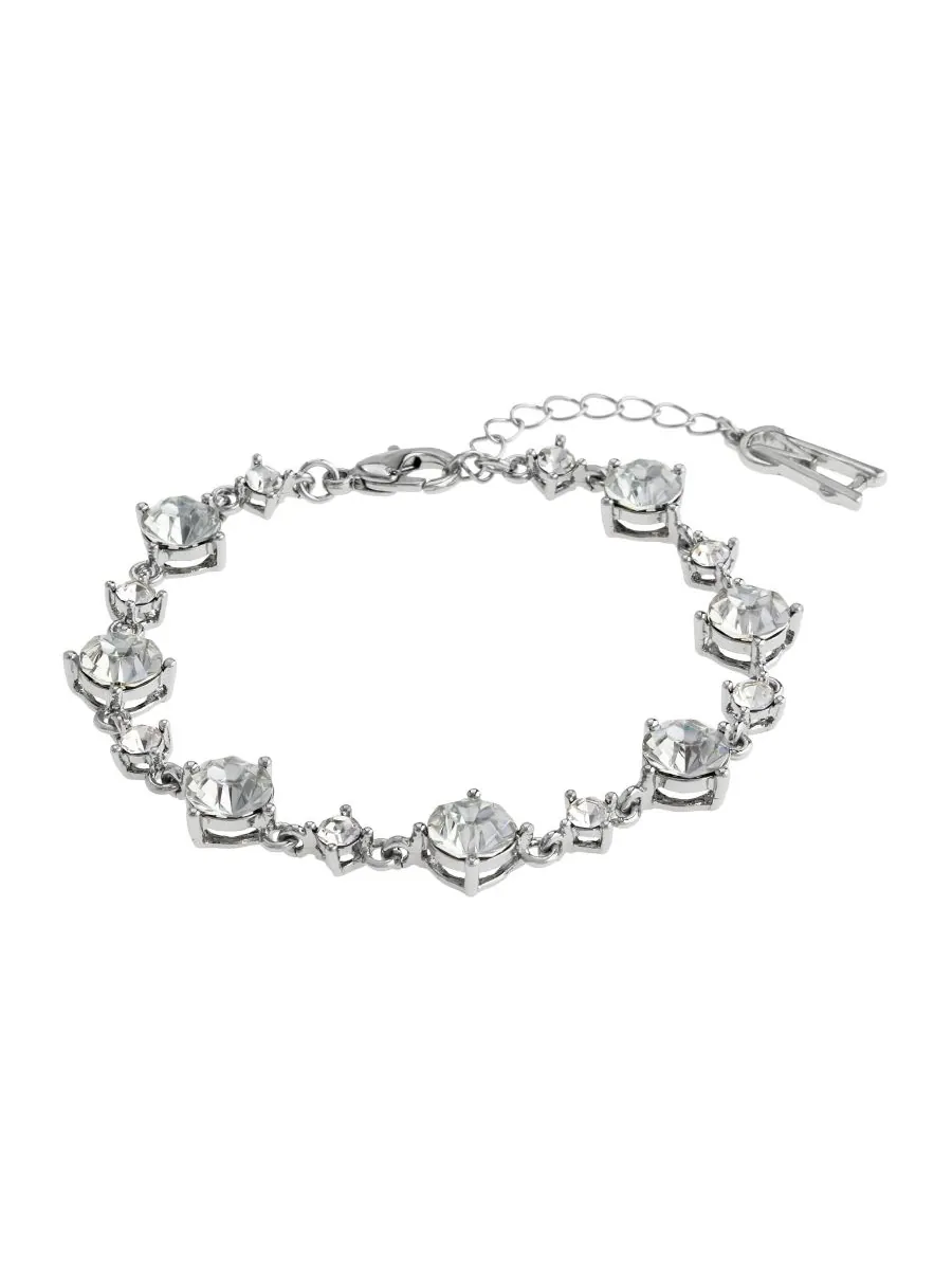 Браслет из искусственных камней Steve Madden, Crystal/Rhodium — изображение 2 из 3
