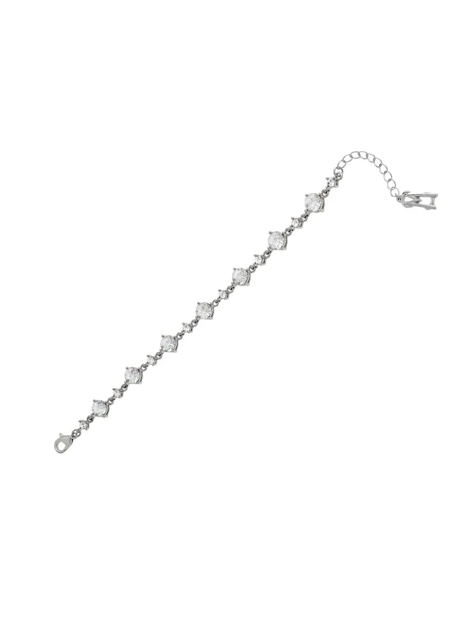 Браслет из искусственных камней Steve Madden, Crystal/Rhodium — изображение 3 из 3