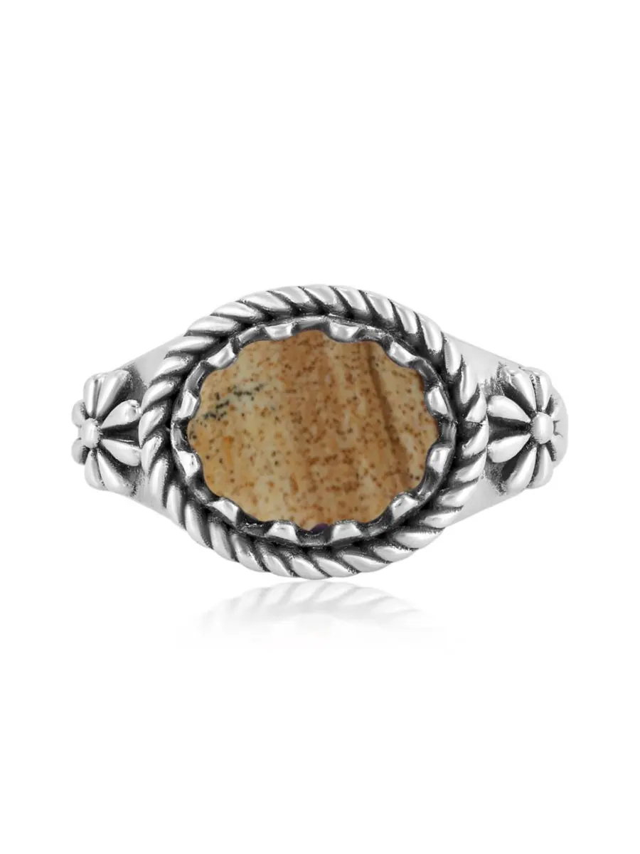Кольцо из стерлингового серебра с изображением яшмы, восток-запад American West Jewelry, Picture — изображение 1 из 6
