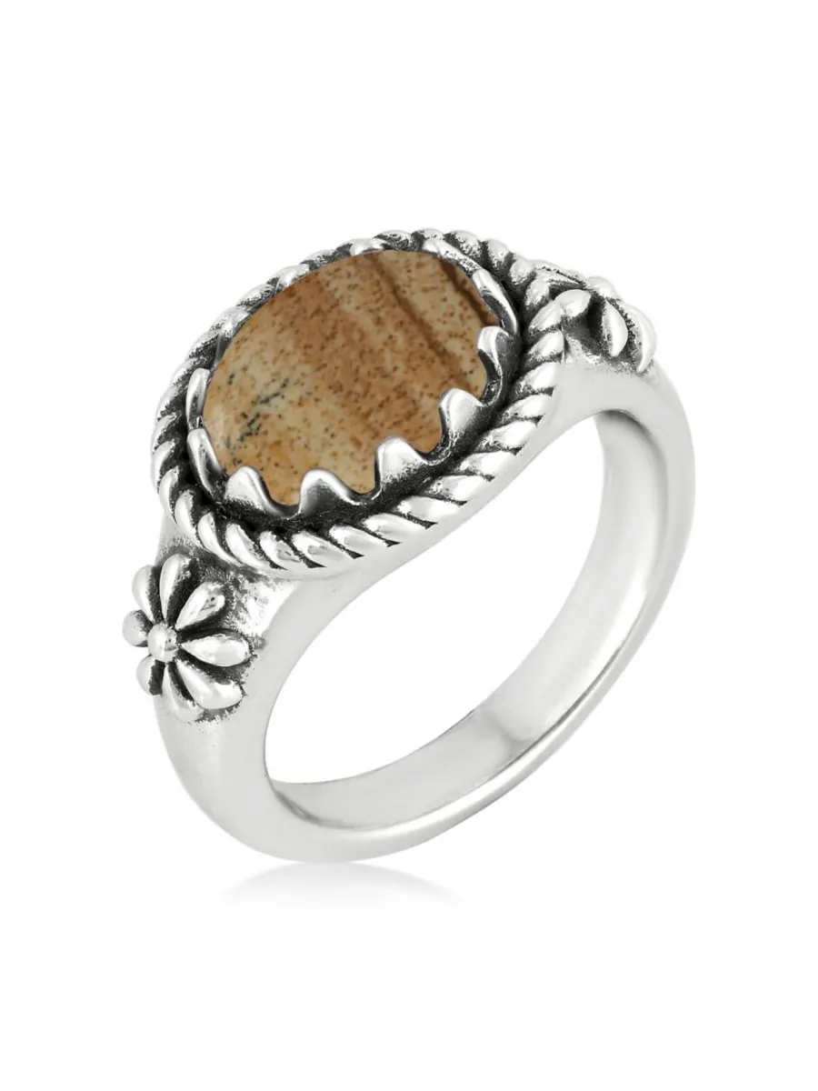 Кольцо из стерлингового серебра с изображением яшмы, восток-запад American West Jewelry, Picture — изображение 2 из 6