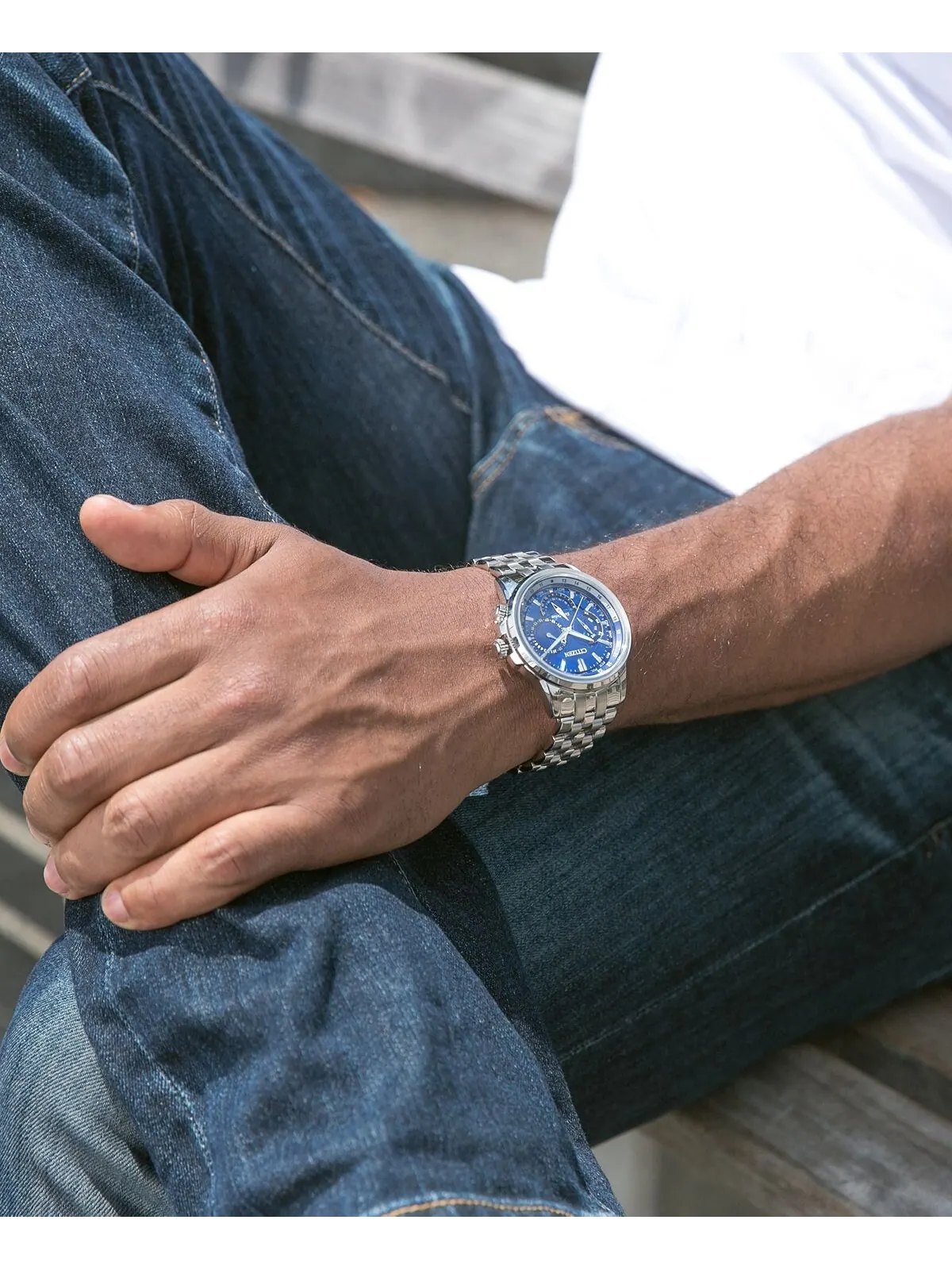 Мужские часы Eco-Drive с календарем на браслете из нержавеющей стали, 44 мм BU2021-51L Citizen — изображение 6 из 11
