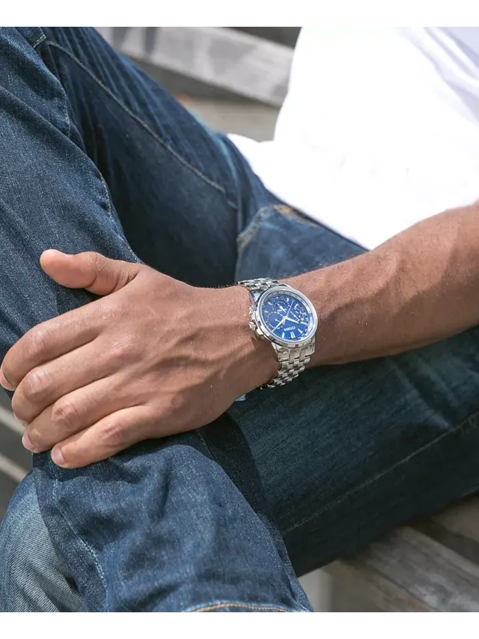 Мужские часы Eco-Drive Calendrier на стальном браслете 44 мм BU2021-51L Citizen — изображение 6 из 11