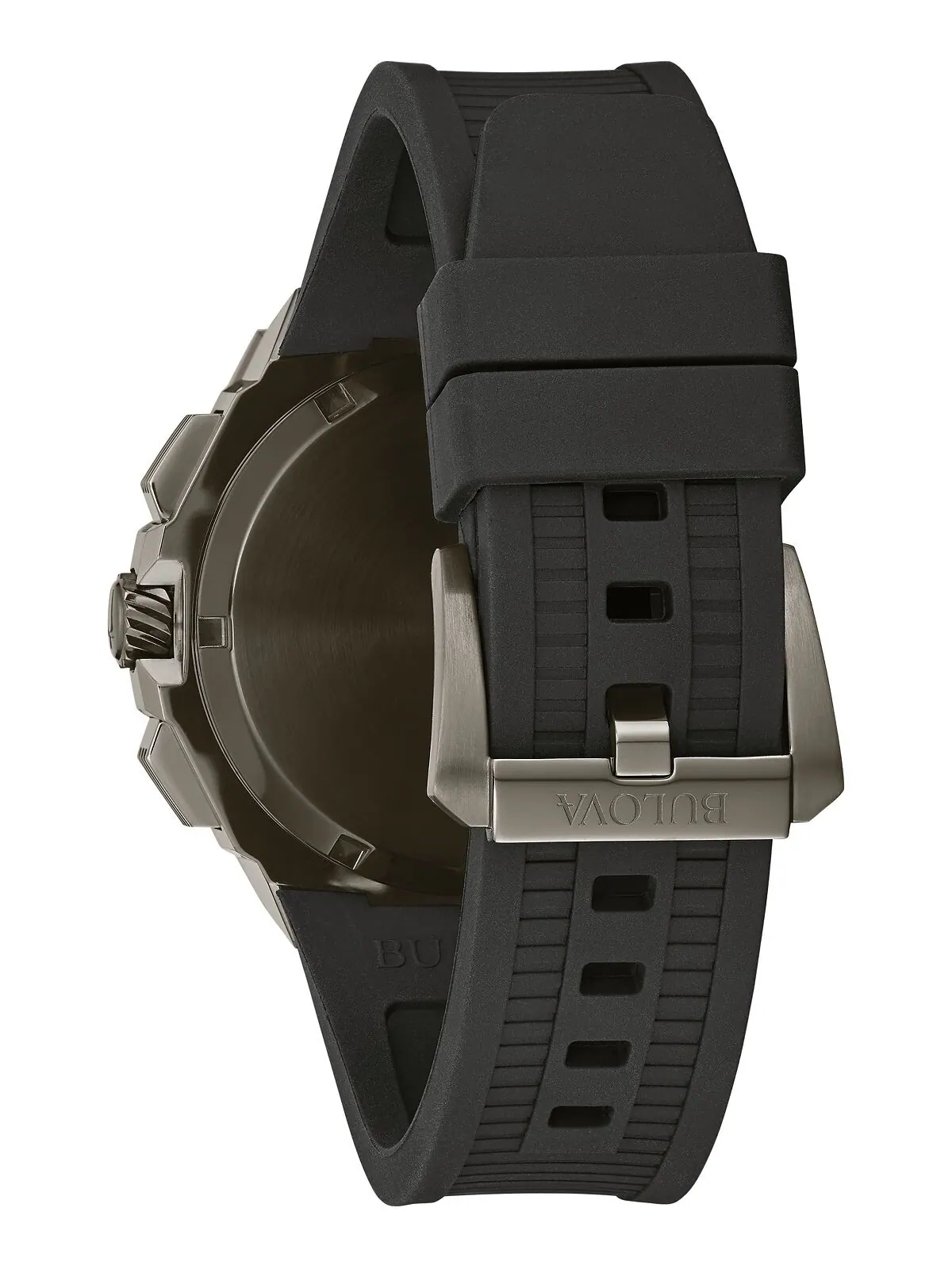 Мужские часы Precisionist X с черным каучуковым ремешком из EPDM, 44,5 мм Bulova — изображение 3 из 6, оттенок черный