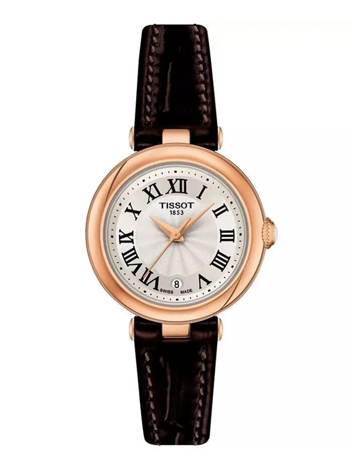 Женские швейцарские часы Bellissima с коричневым кожаным ремешком, 26 мм Tissot — изображение 1 из 4