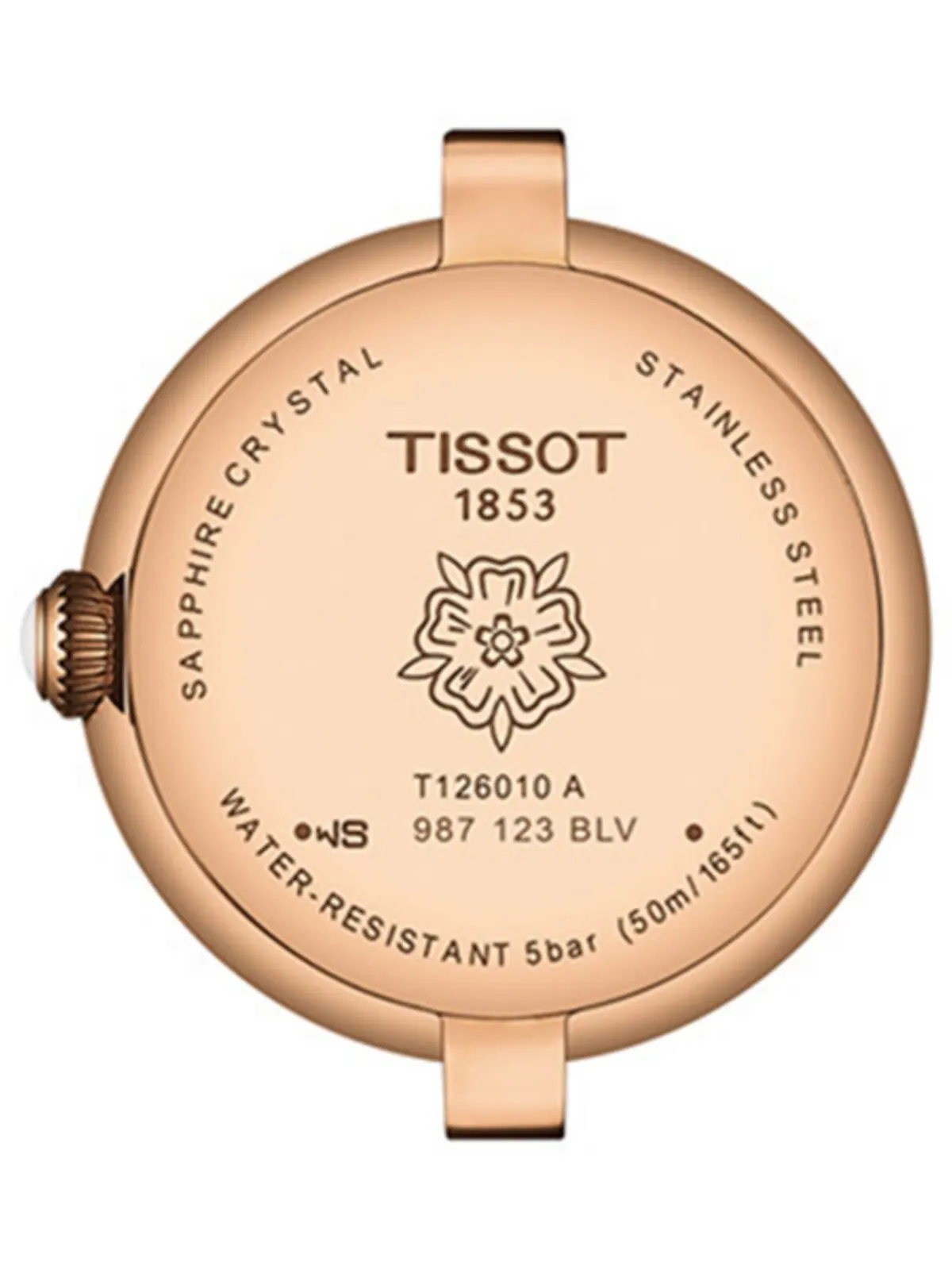 Женские швейцарские часы Bellissima с коричневым кожаным ремешком, 26 мм Tissot — изображение 3 из 4, оттенок белый