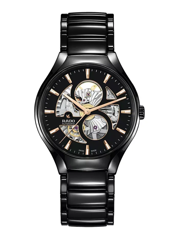 Унисекс-часы Swiss Automatic True Black с высокотехнологичным керамическим браслетом, 40 мм Rado — изображение 1 из 5
