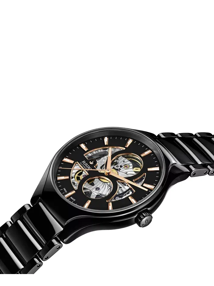 Унисекс-часы Swiss Automatic True Black с высокотехнологичным керамическим браслетом, 40 мм Rado — изображение 2 из 5