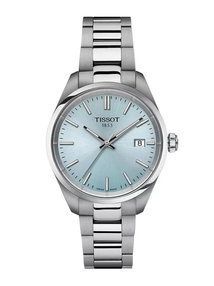Унисекс часы Tissot PR 100 с сапфировым стеклом и стальным браслетом — изображение 1 из 5