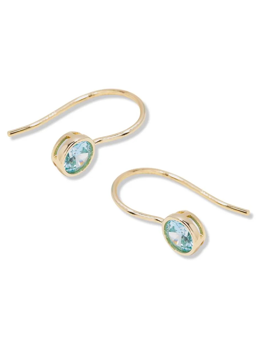 Серьги Мия с камнем-талисманом по знаку зодиака brook & york, MAR — изображение 2 из 3