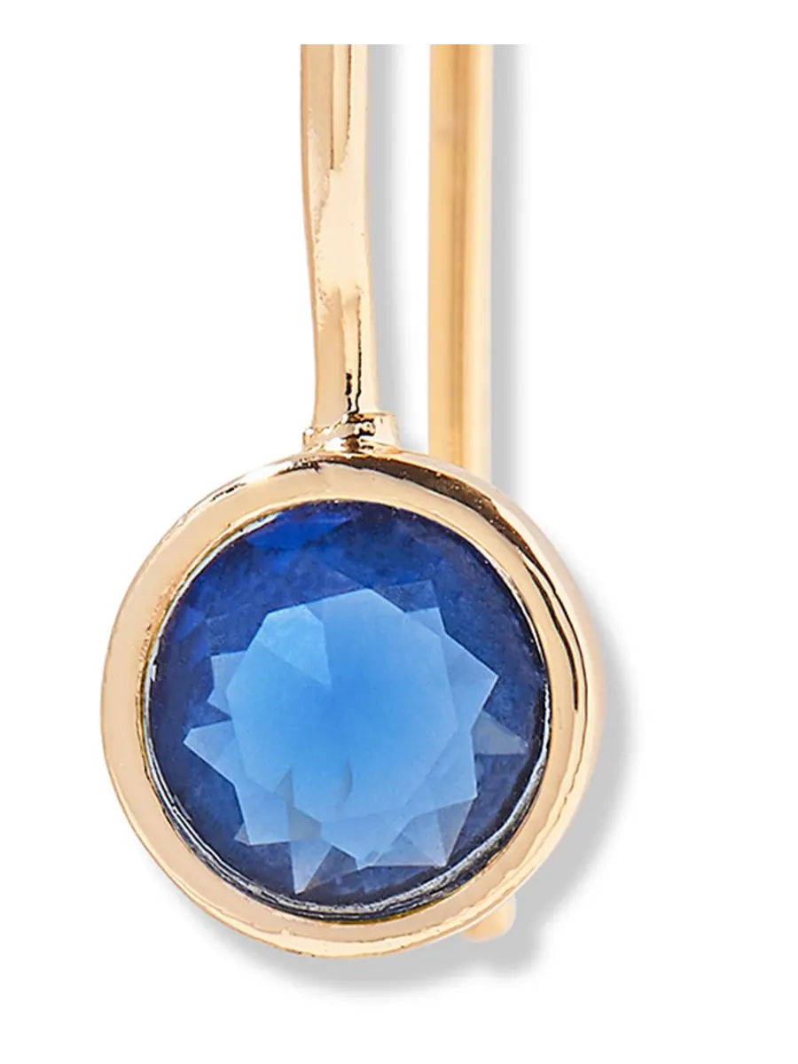 Серьги Мия с камнем-талисманом по знаку зодиака brook & york, SEP — изображение 2 из 3