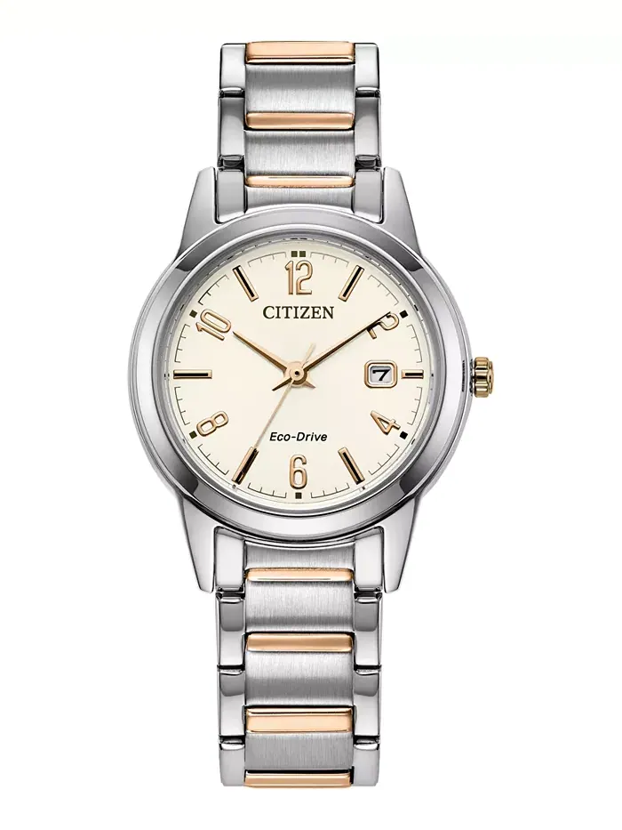 Женские часы Eco-Drive с двухцветным браслетом из нержавеющей стали, 29 мм Citizen