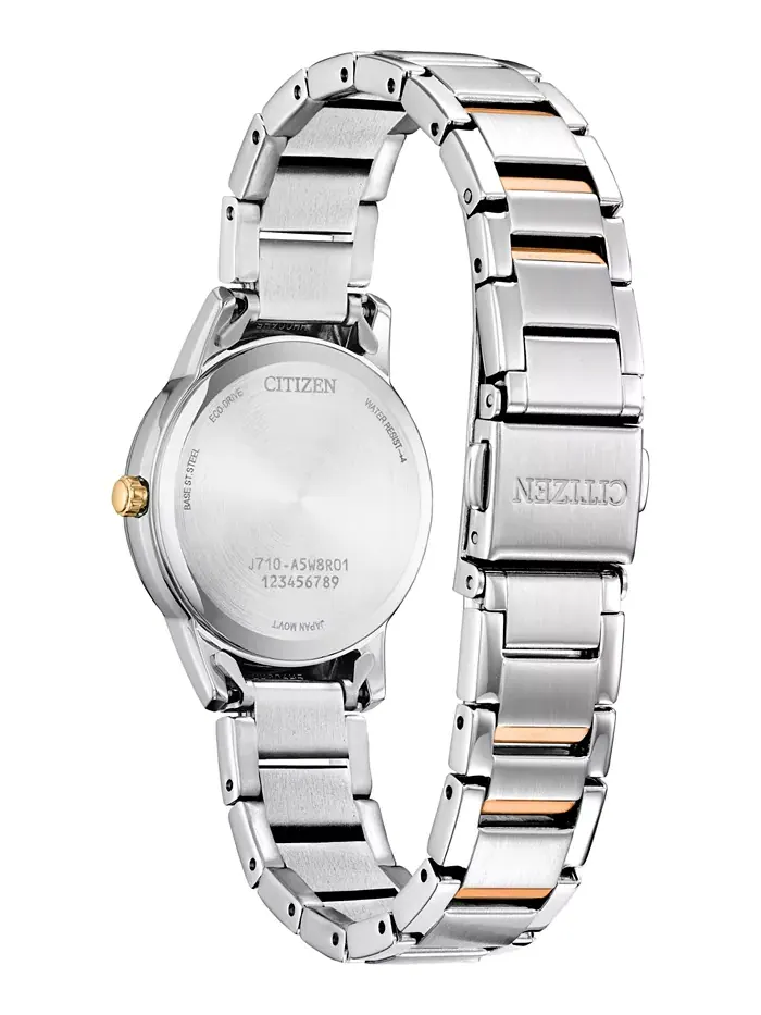 Женские часы Eco-Drive с двухцветным браслетом из нержавеющей стали, 29 мм Citizen — изображение 3 из 3