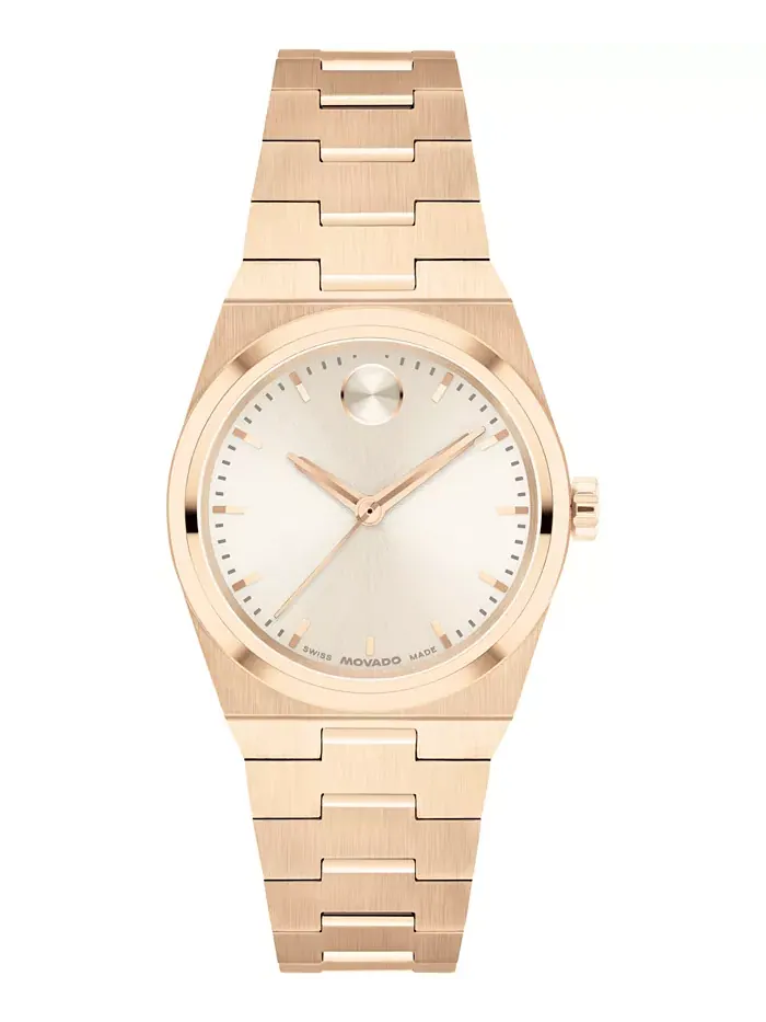 Женские часы Bold Quest Swiss Quartz с ионным покрытием светло-розового золота, сталь, 28 мм Movado — изображение 1 из 6