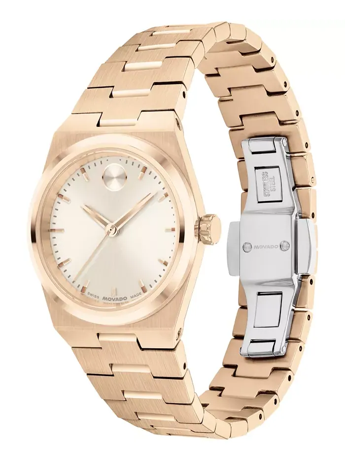 Женские часы Bold Quest Swiss Quartz с ионным покрытием светло-розового золота, сталь, 28 мм Movado — изображение 2 из 6