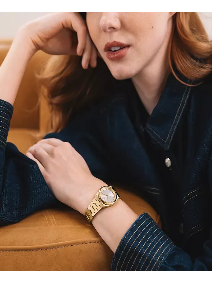 Женские часы Bold Quest Swiss Quartz с ионным покрытием светло-розового золота, сталь, 28 мм Movado — изображение 6 из 6