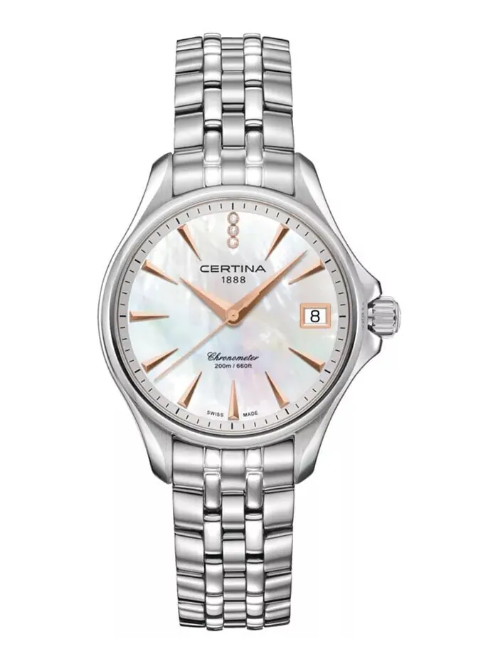 Женские швейцарские часы DS Action Diamond Accent с браслетом из нержавеющей стали, 34 мм Certina — изображение 1 из 4