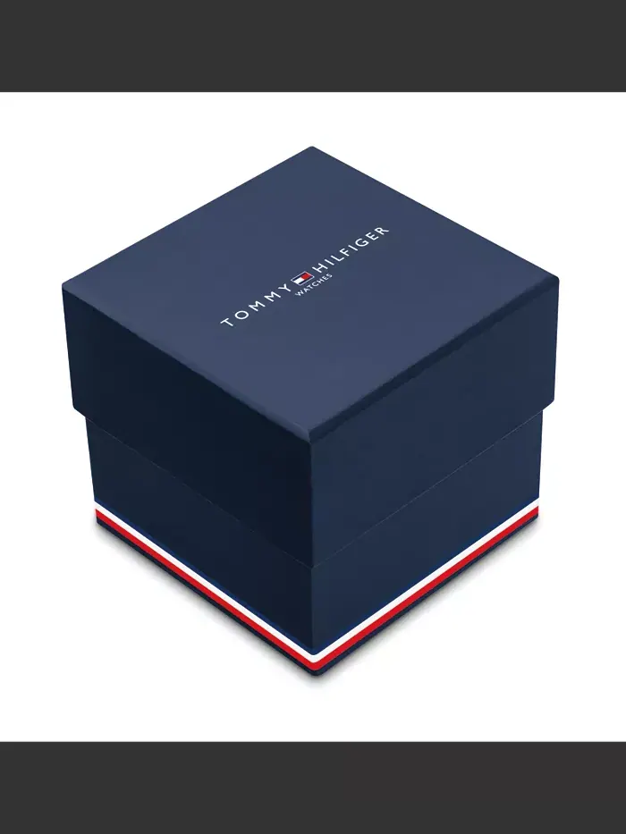 Кварцевые часы с черным кожаным ремешком 42 мм Tommy Hilfiger — изображение 5 из 6