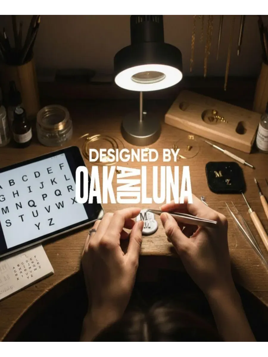 Кулон с инициалом Inez, бренд Oak & Luna, Letter R — изображение 4 из 5