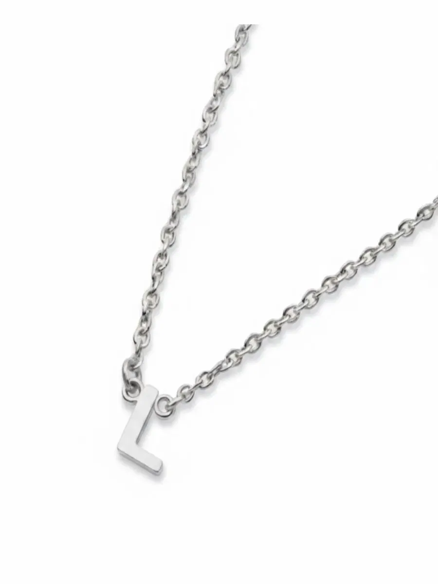 Колье-подвеска с буквой Inez Initial, Sterling Silver 925 Oak & Luna, Letter L