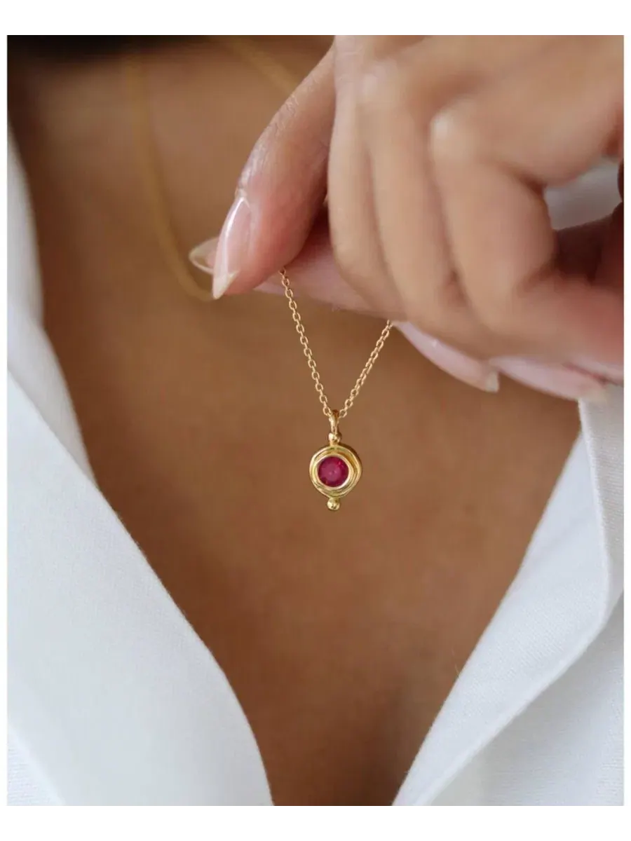 Кулон с гранатом, коллекция Birthstone Ottoman Hands, July — изображение 4 из 5