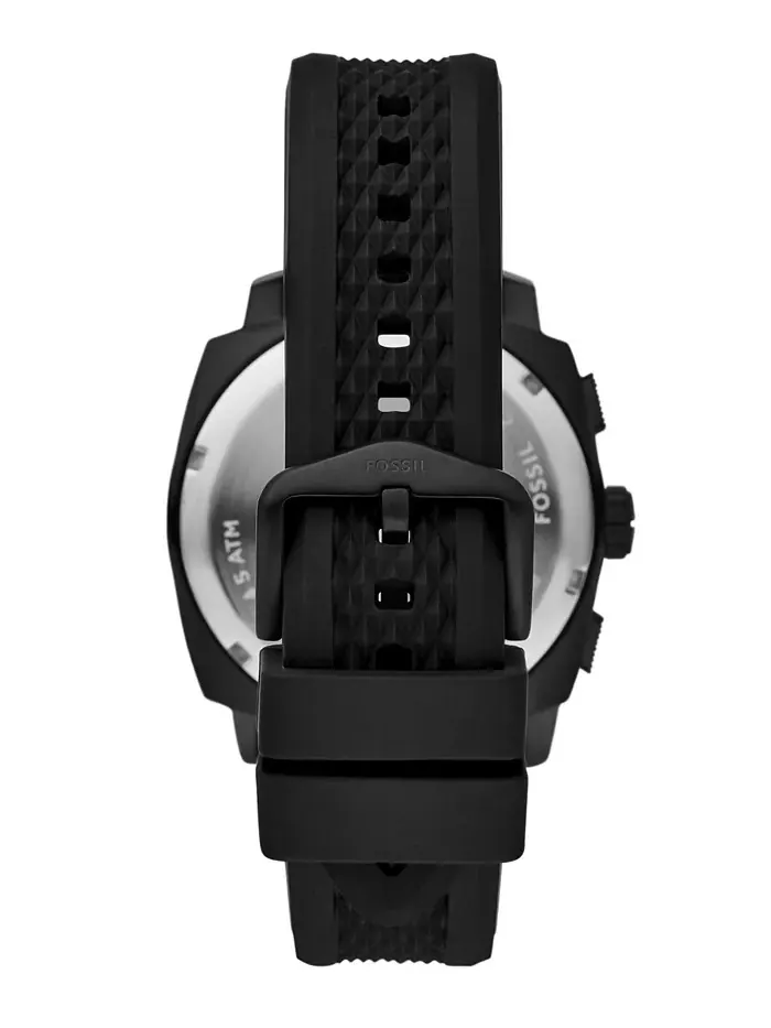 Мужские часы Machine Chronograph, черные, из нержавеющей стали, 44 мм Fossil — изображение 3 из 3